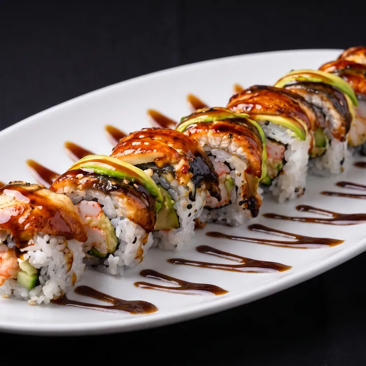 Dragon roll at Hokaido Sushi